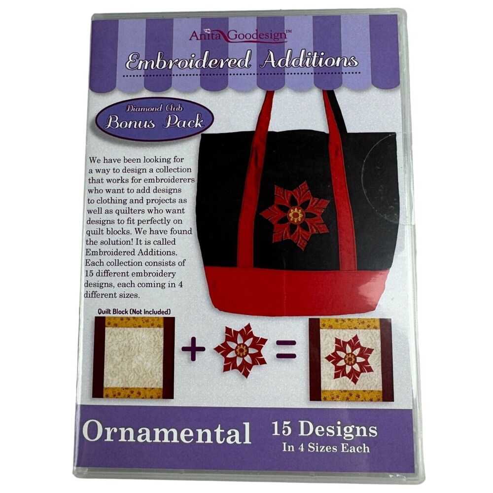 Anita Goodesign Embroidered Additions Ornamental Embroidery Design CD